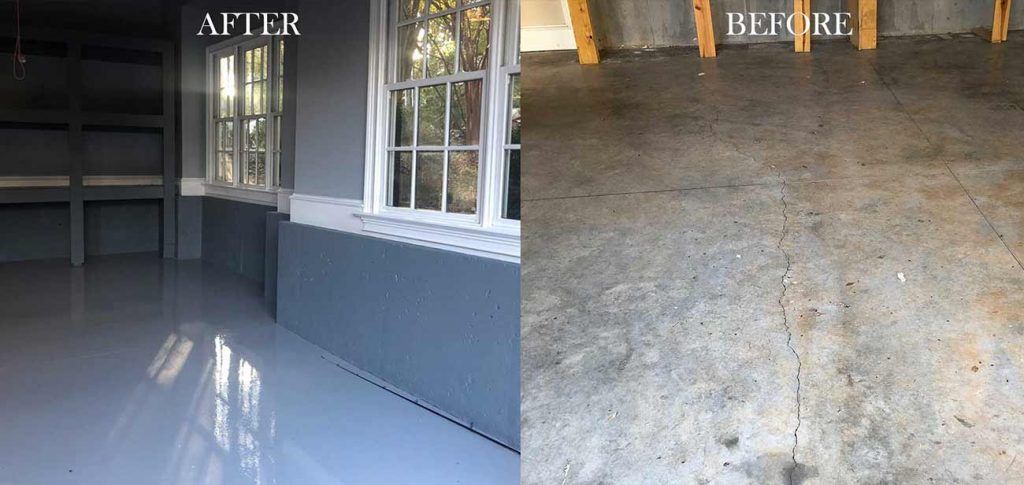 Garage floor transformation: Before and after