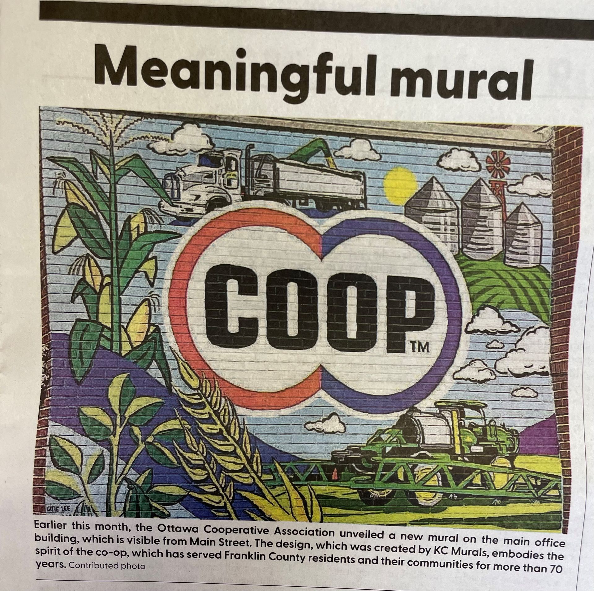 COOP Mural in Newspaper