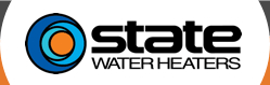 A logo for state water heaters is shown on a white background.