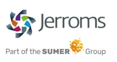 Jerroms logo with a colorful abstract design, part of the Sumer Group.