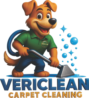 A blue oval with the word ver clean written on it.