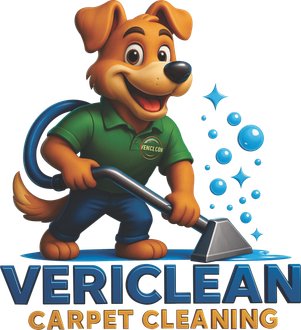 A blue oval with the word ver clean written on it.