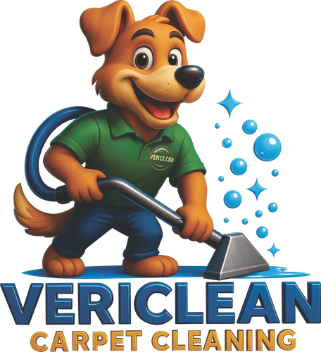 A blue oval with the word ver clean written on it.