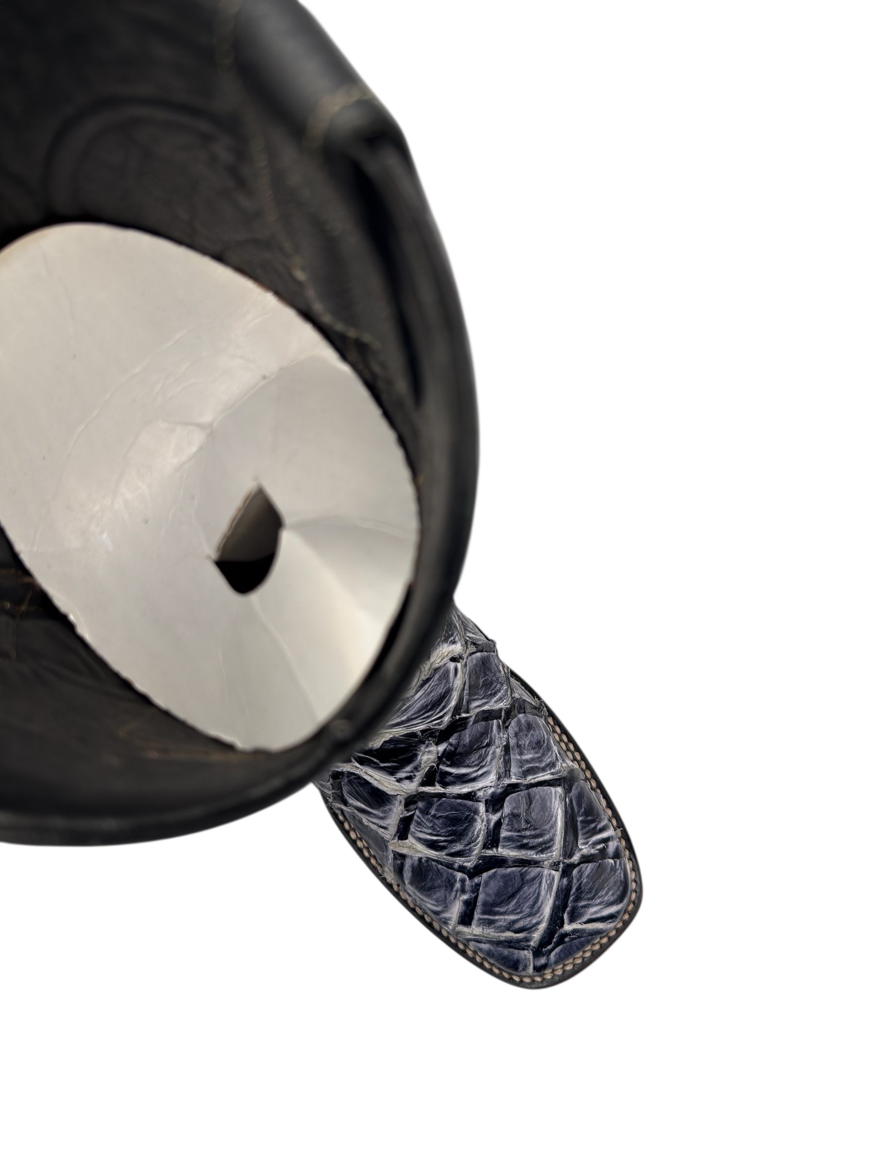 Men's Black Ice Exotic Pirarucu Cowboy Boots