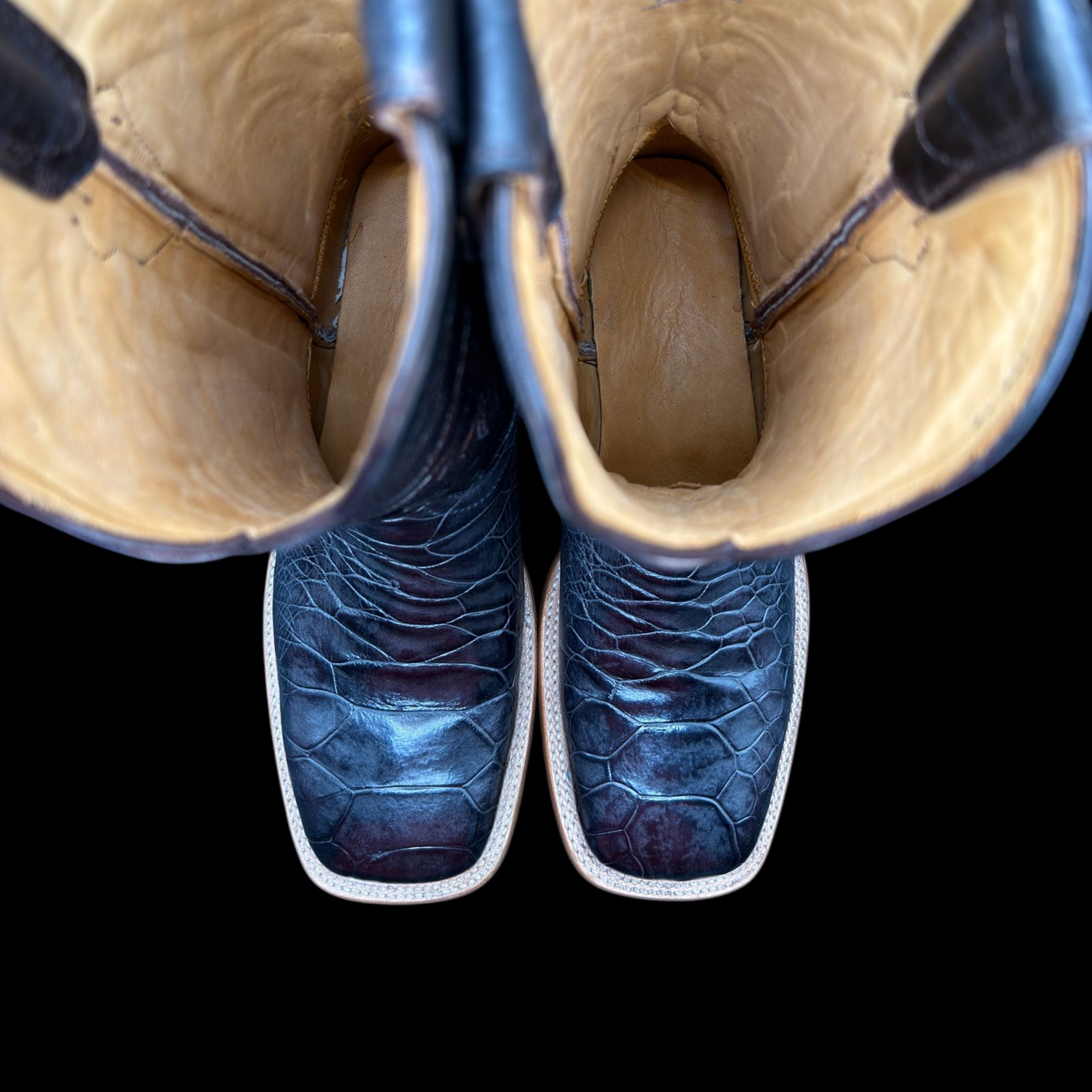 Men's Exotic Turtle Print Grey Cowboy Boots