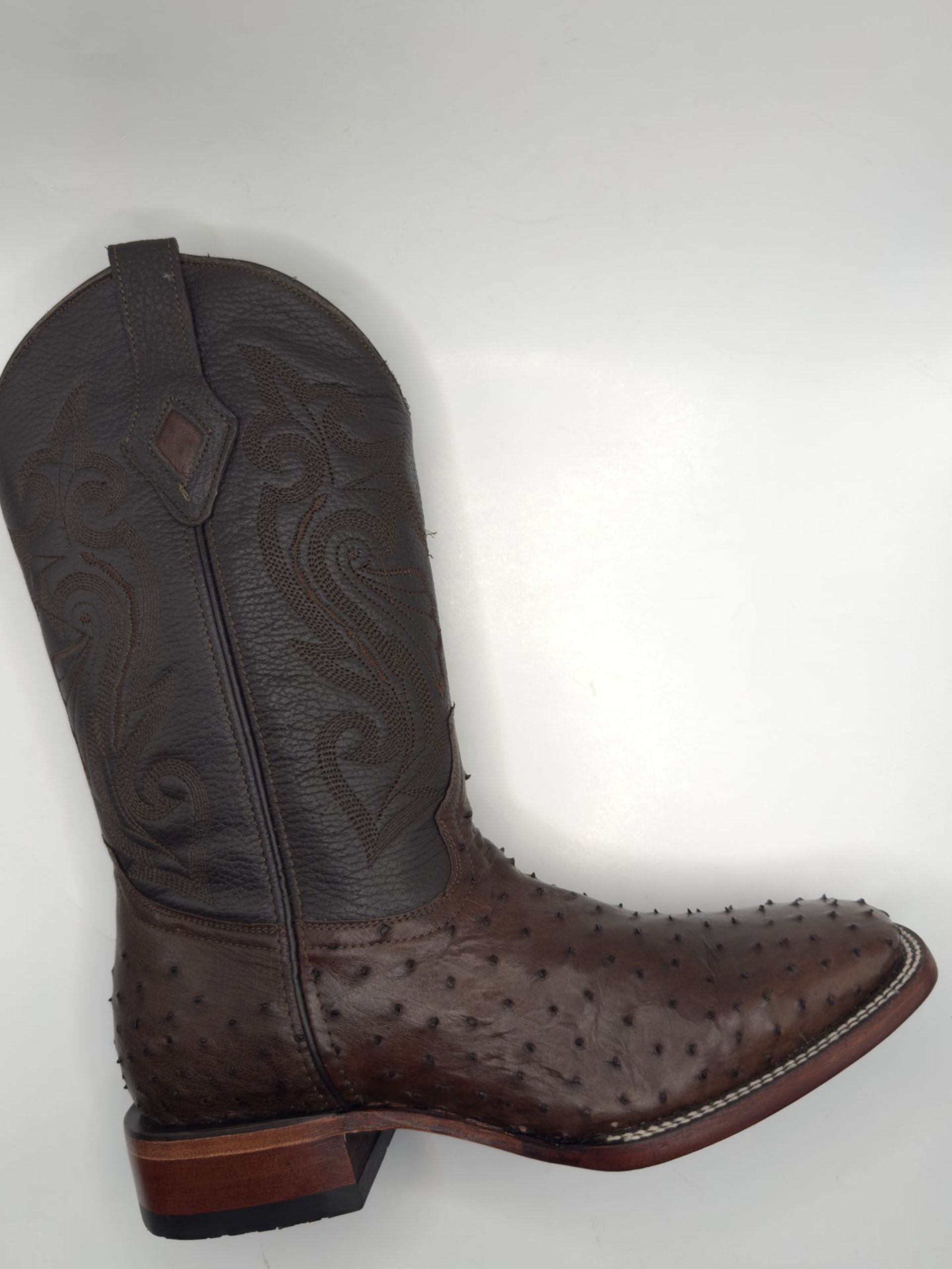 Men's Exotic Ostrich Chocolate Cowboy Boots