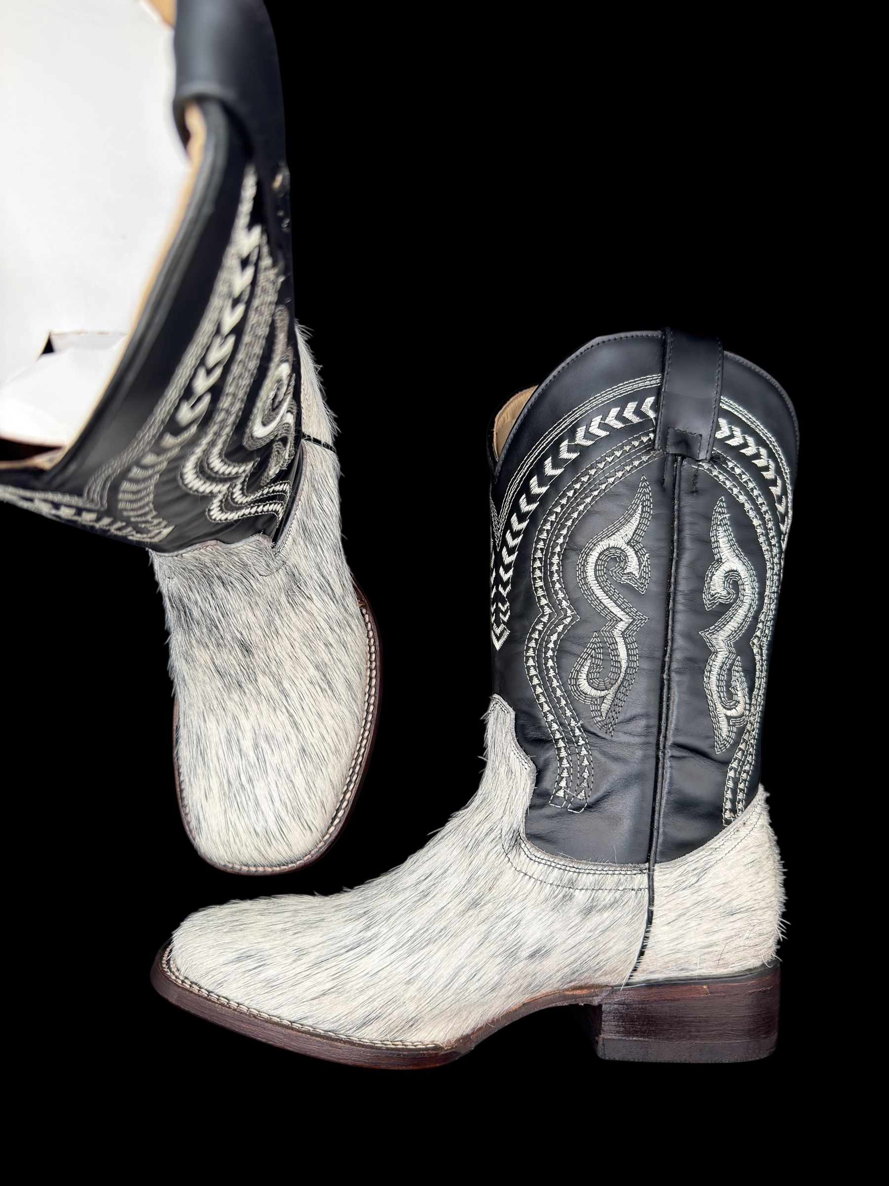 Men's Cowhide Hair Exotic Boots 7