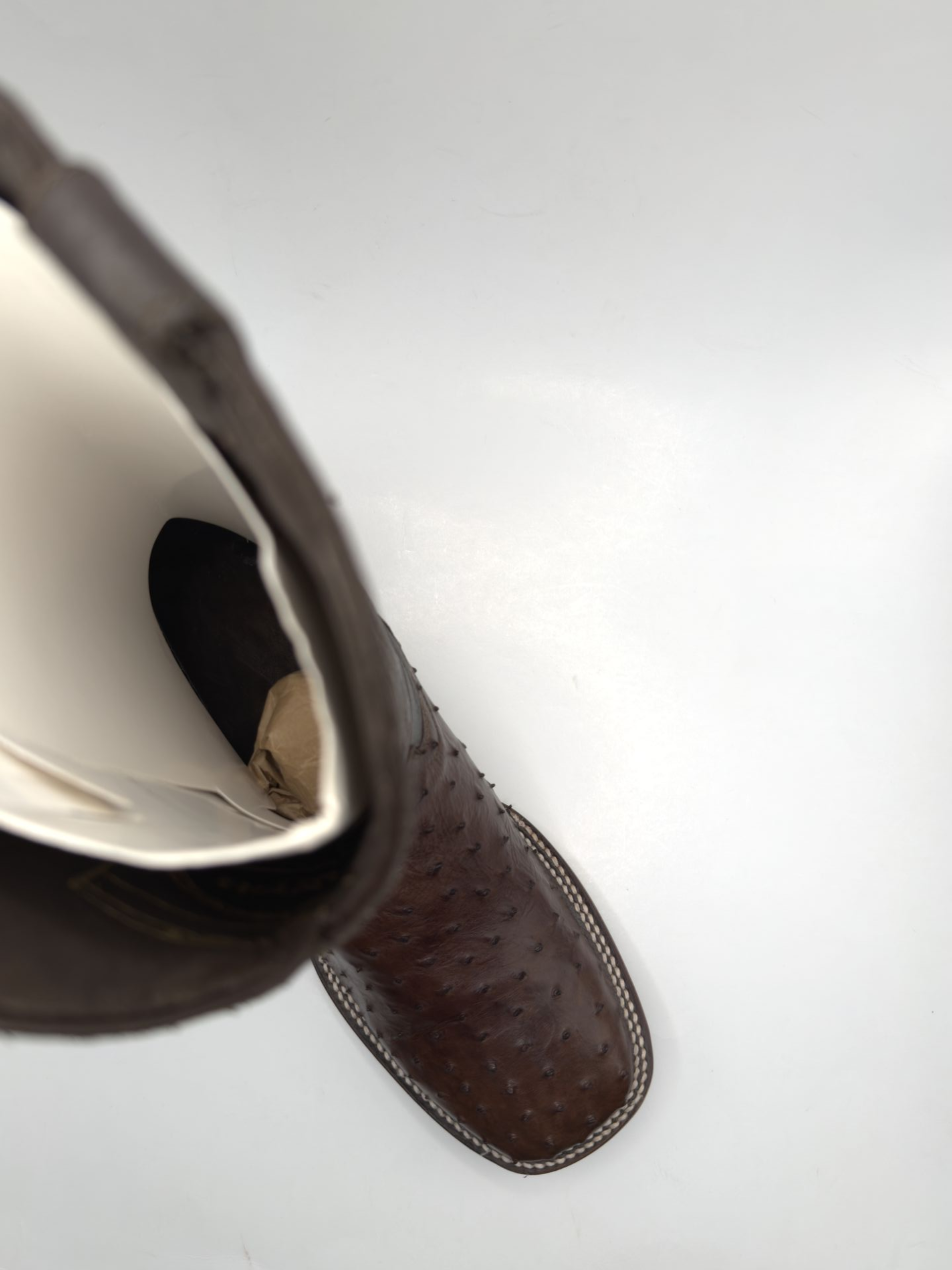 Men's Exotic Ostrich Chocolate Cowboy Boots