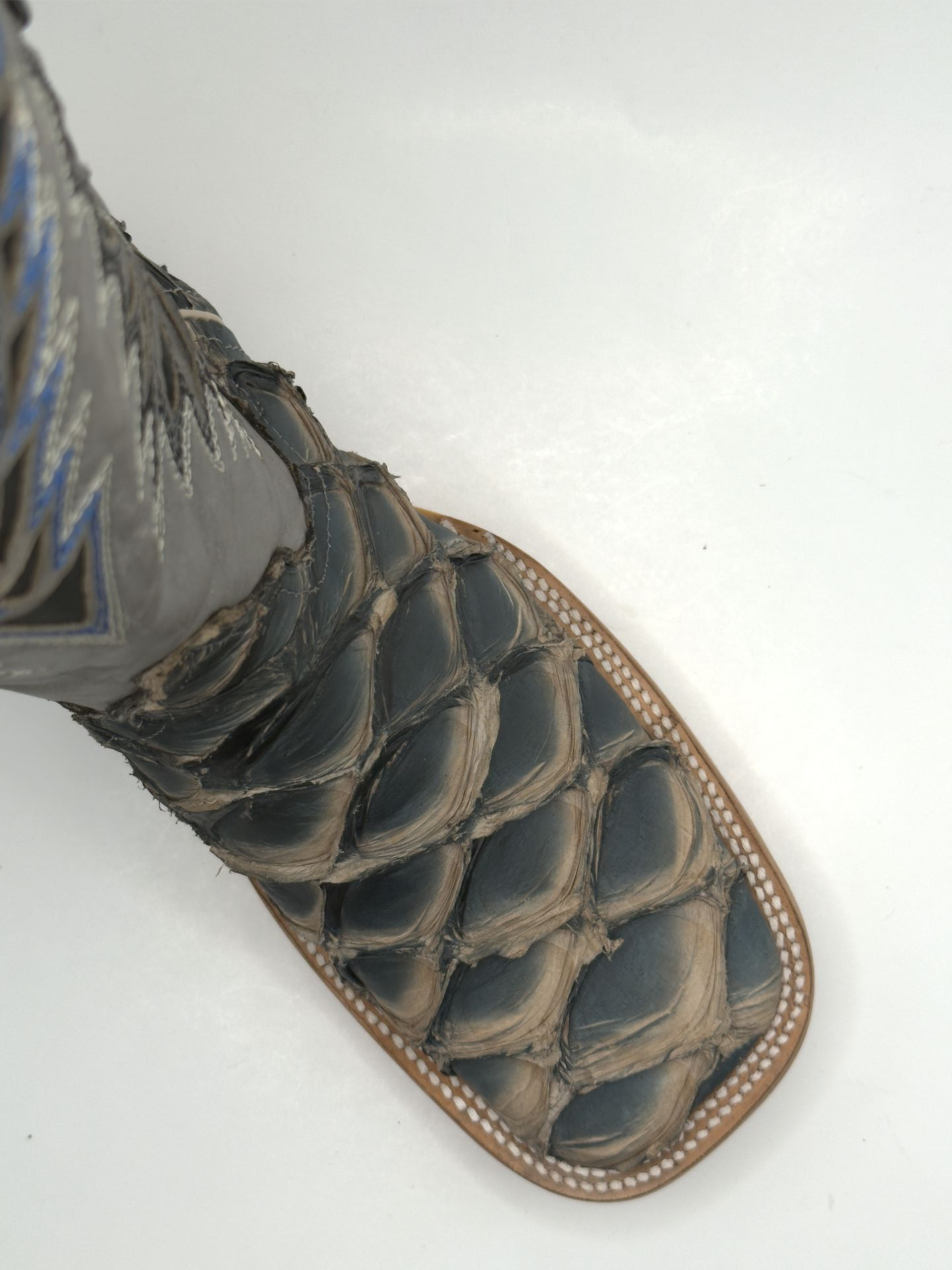 RR Western 'Gargoyle' Exotic Pirarucu Cowboy Boots