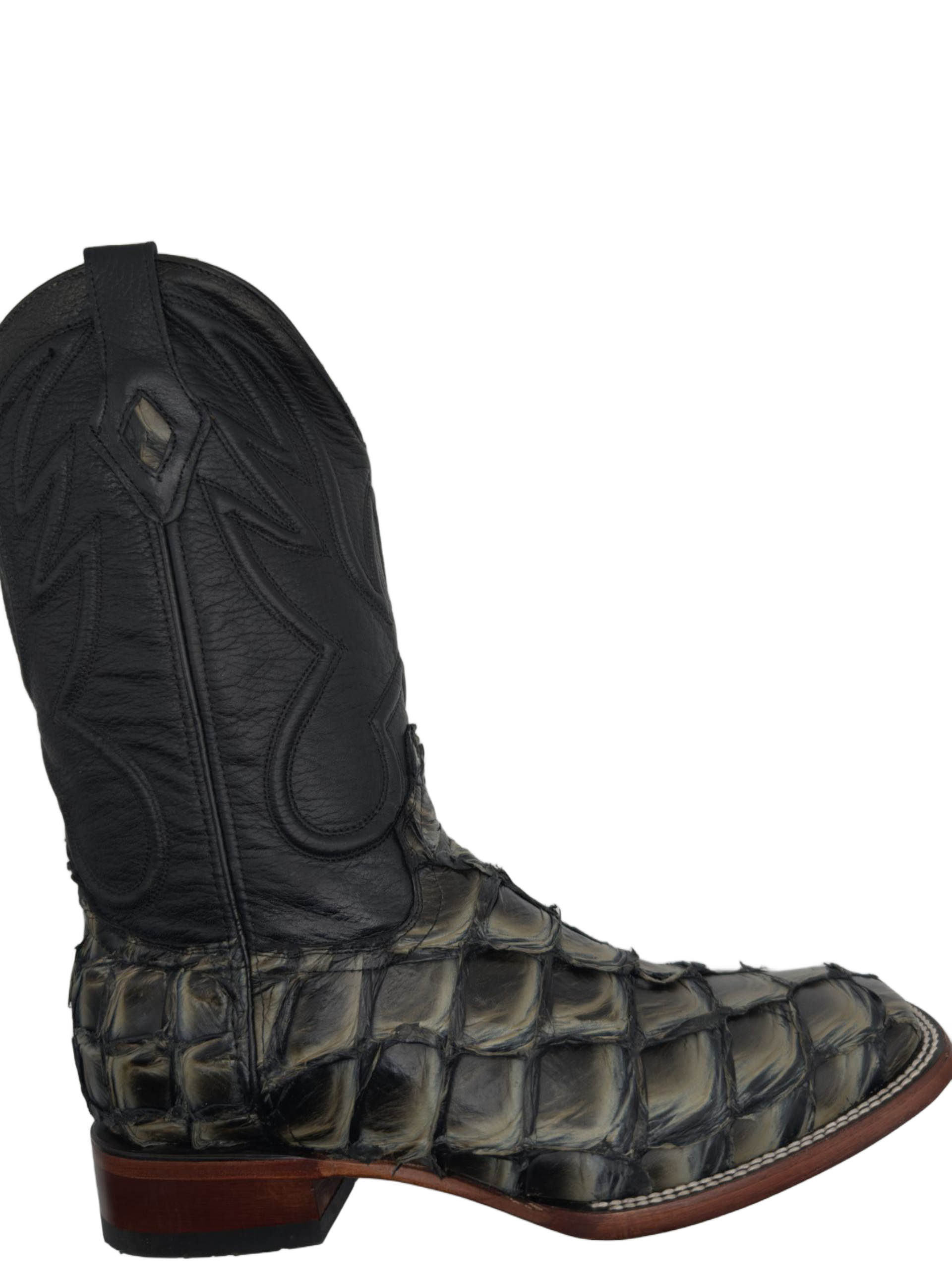 Men's Green Exotic Pirarucu Cowboy Boots