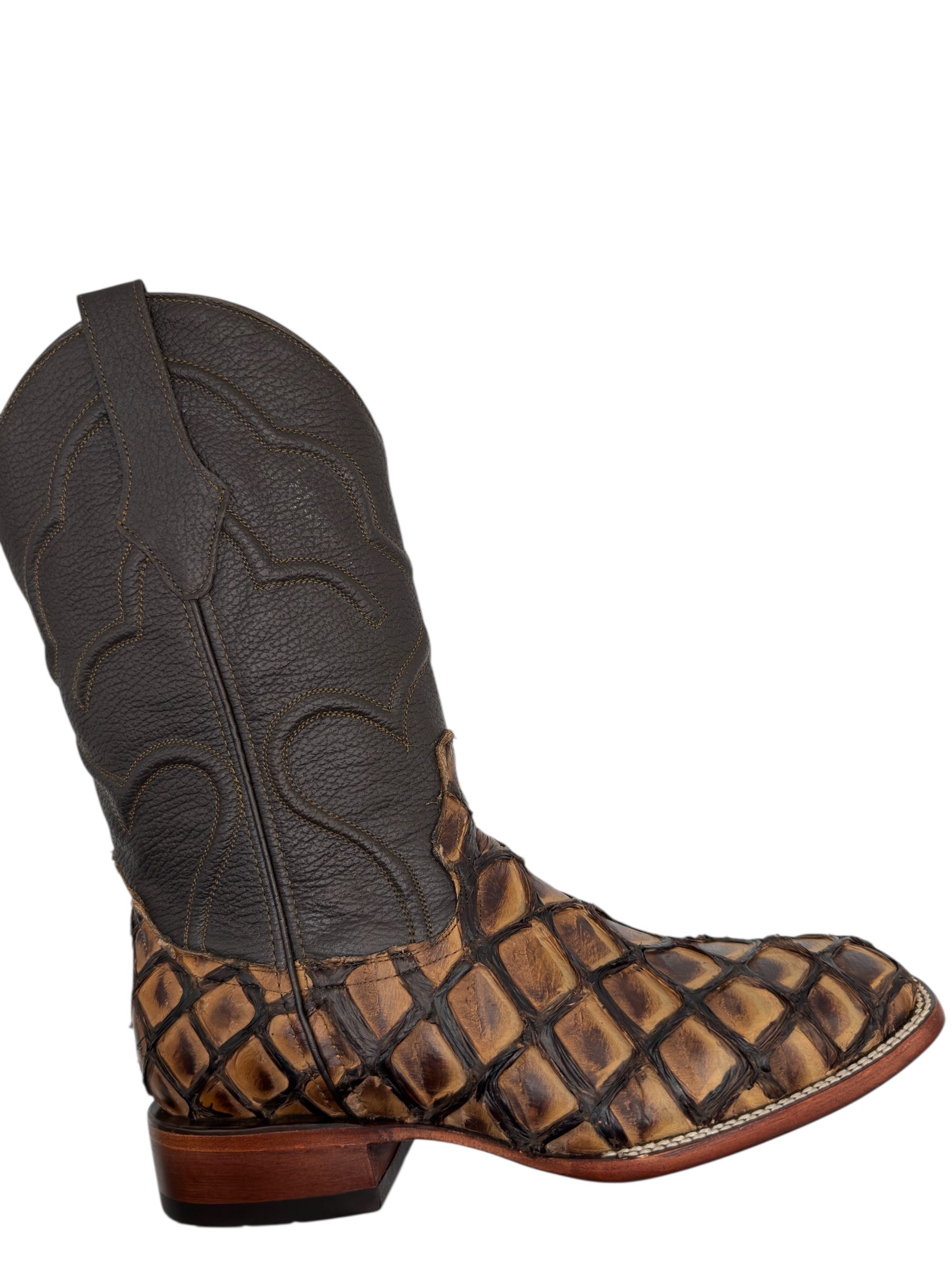Men's Honey Exotic Pirarucu Cowboy Boots