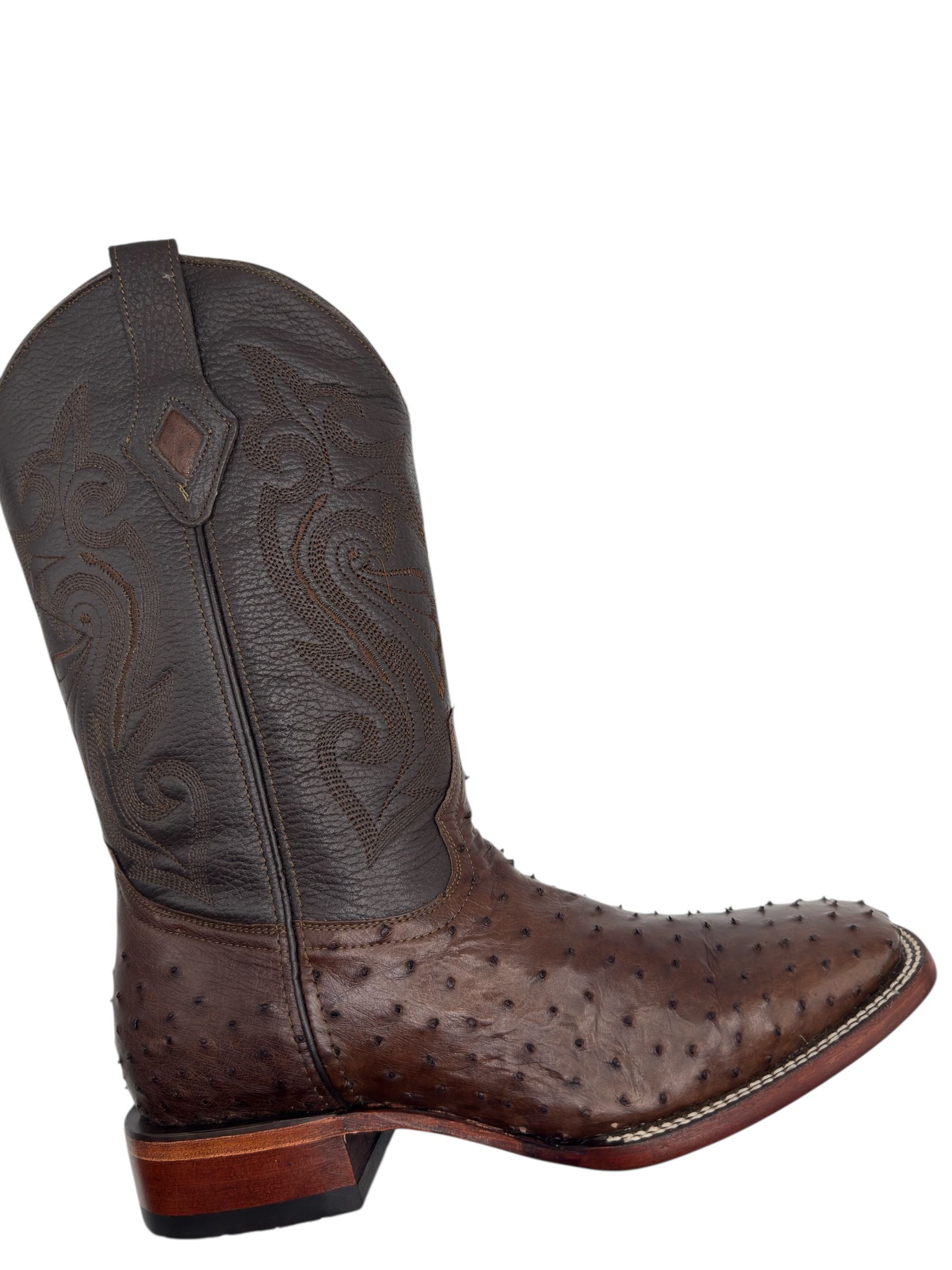 Men's Exotic Ostrich Chocolate Cowboy Boots