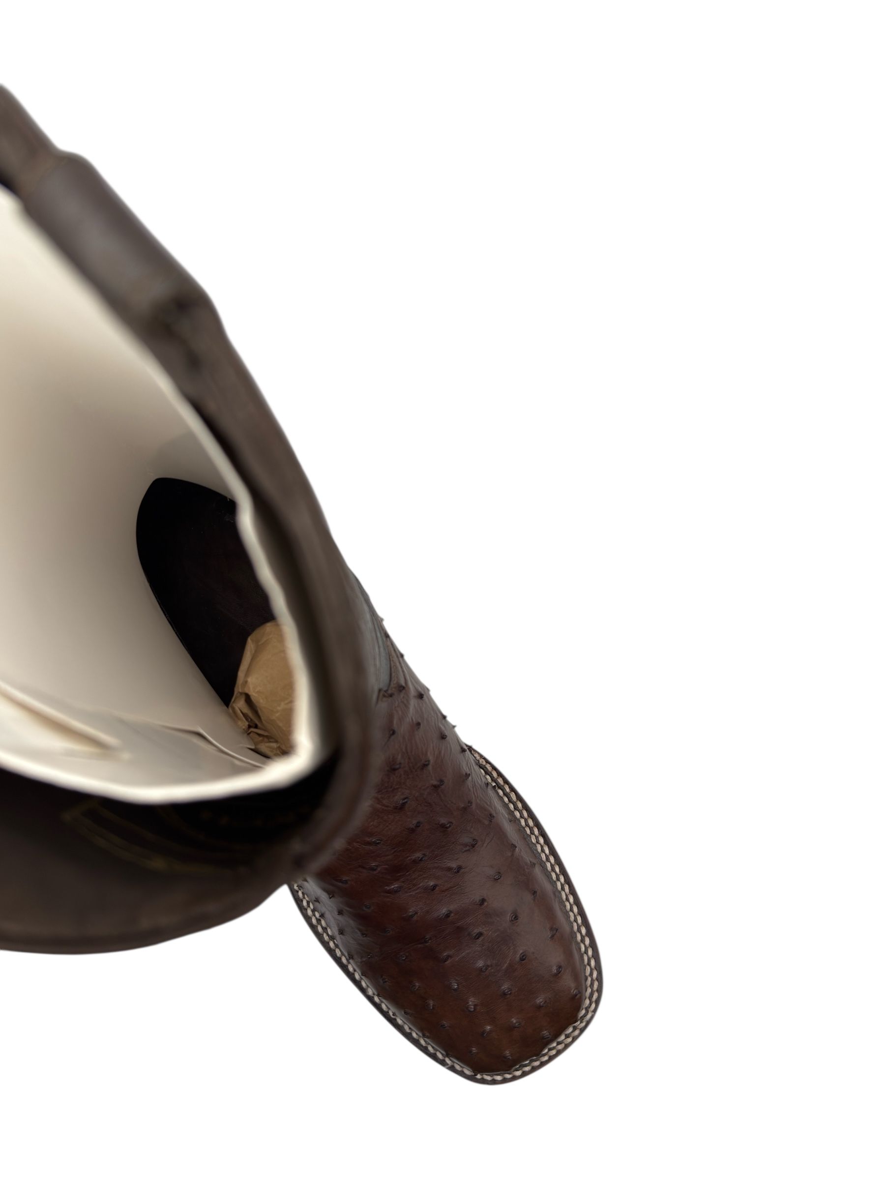 Men's Exotic Ostrich Chocolate Cowboy Boots