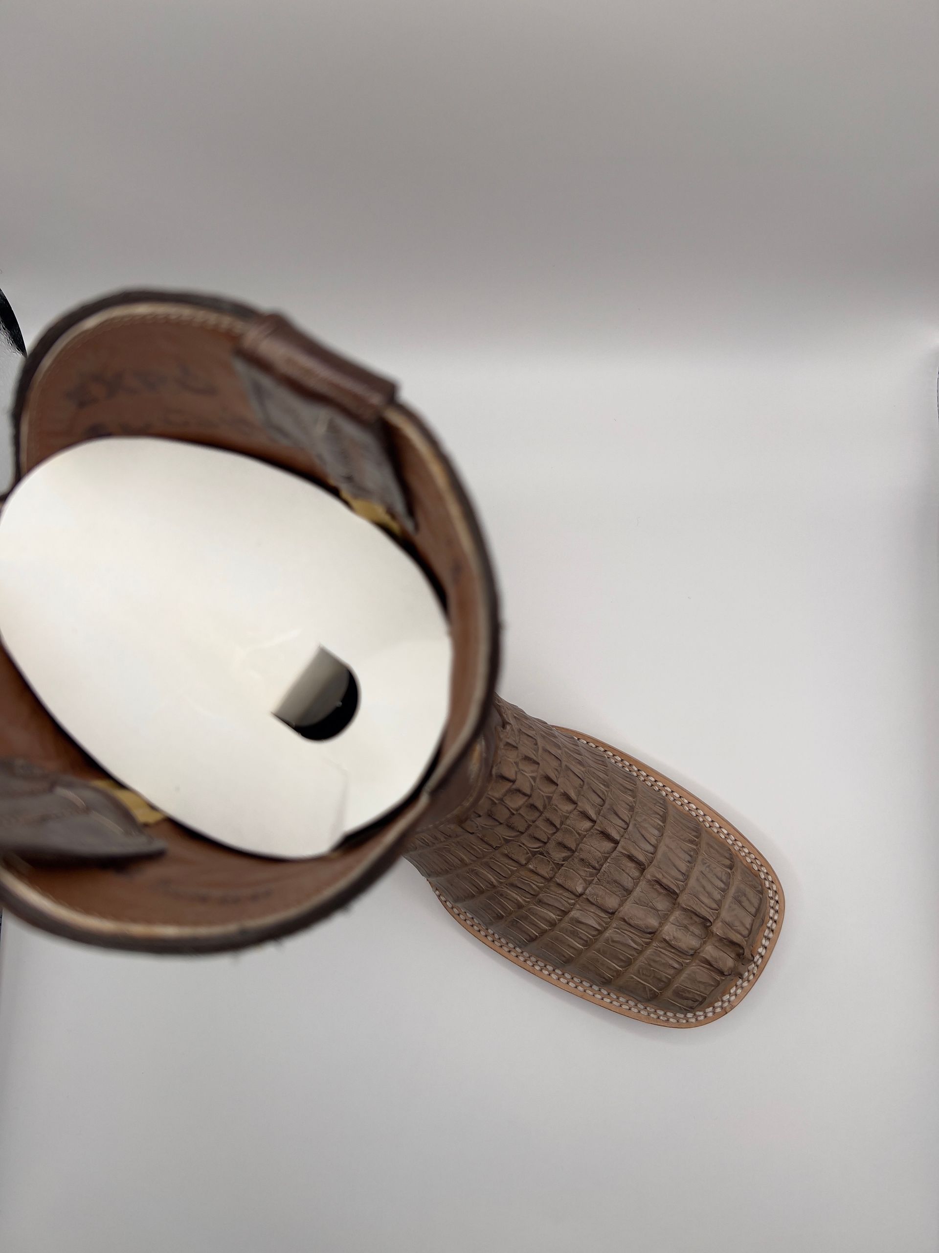 RR Western Mens Exotic Sandstorm Caiman Cowboy Boots