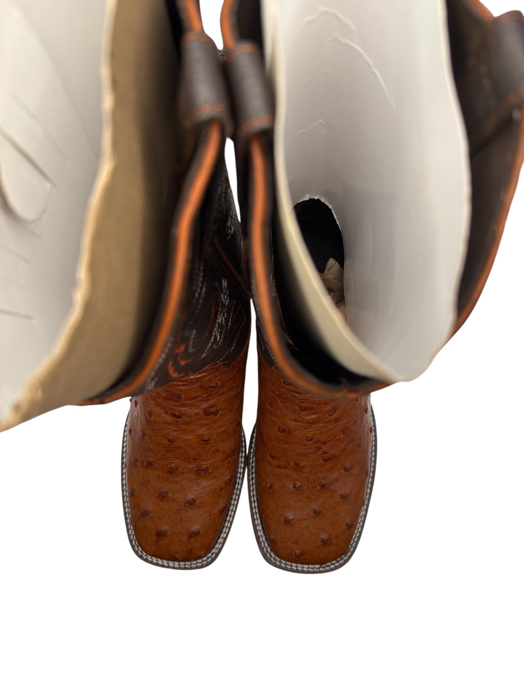 RR Western Mens Scotch Exotic Ostrich Cowboy Boots