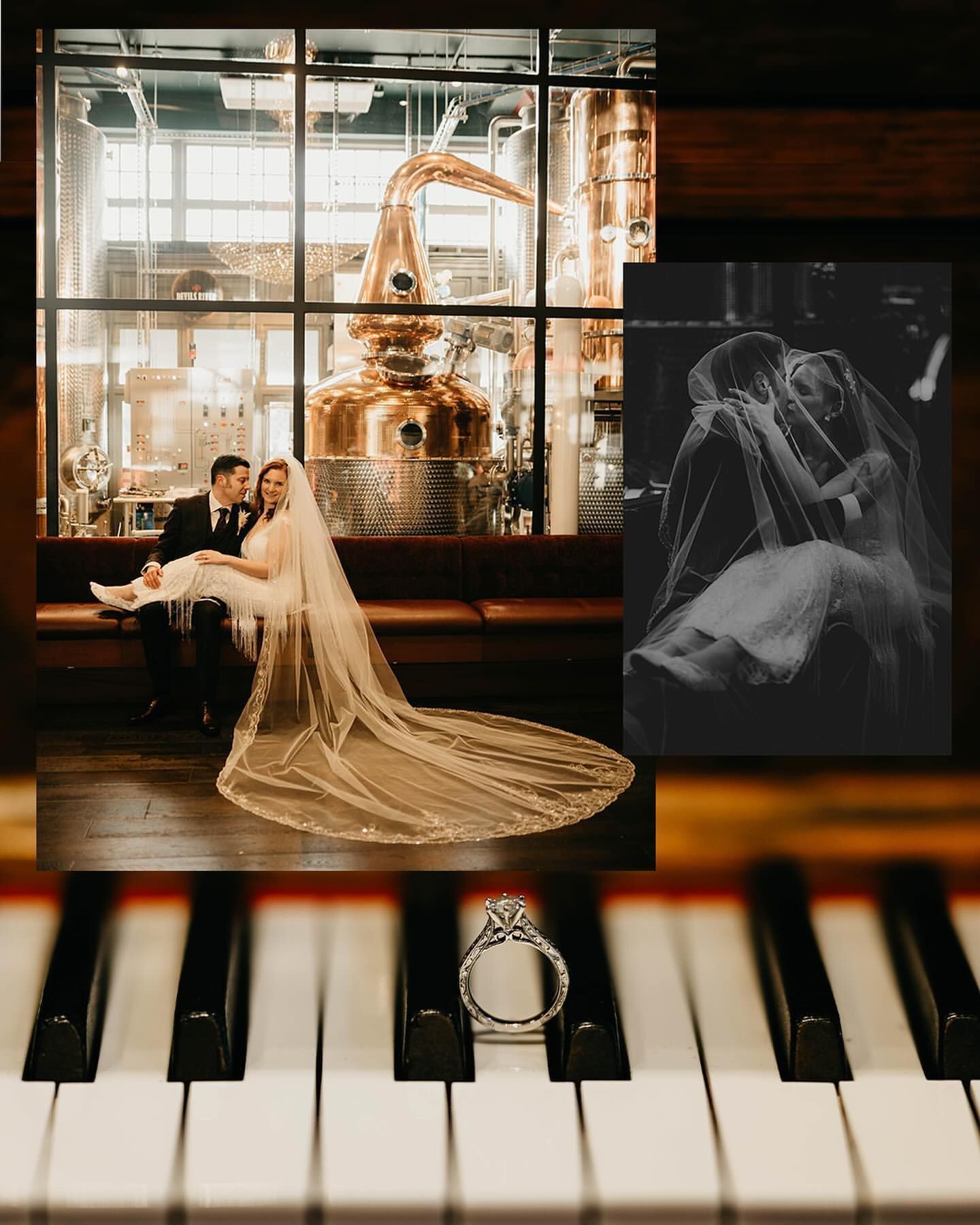 Amy and Chris' wedding ceremony at Devils River Whiskey