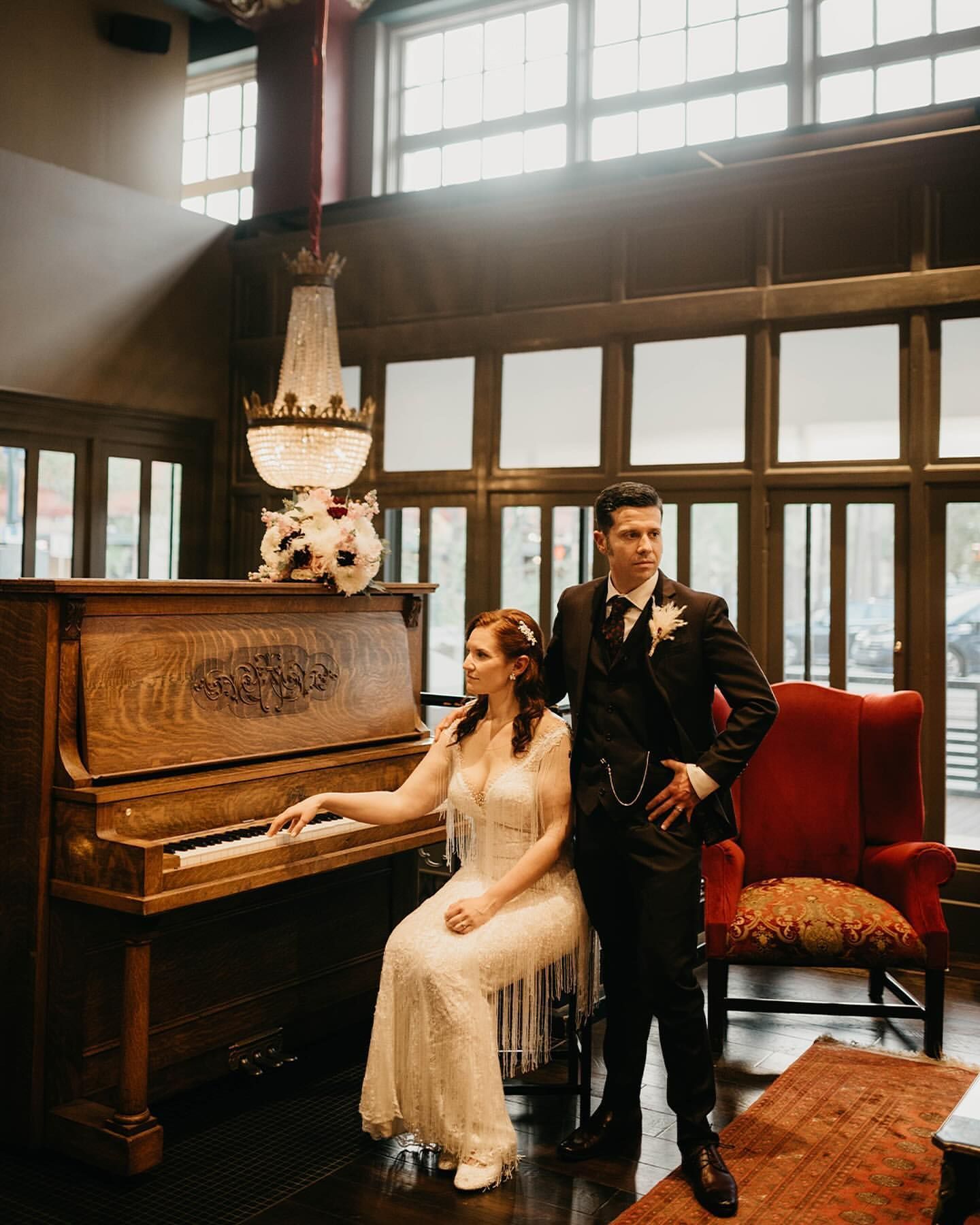 Candid moment between Amy and Chris