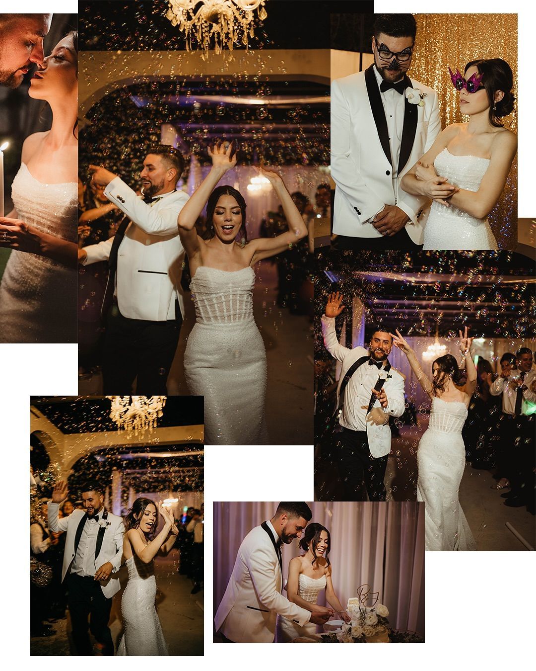 Candid laughter between the couple at the reception