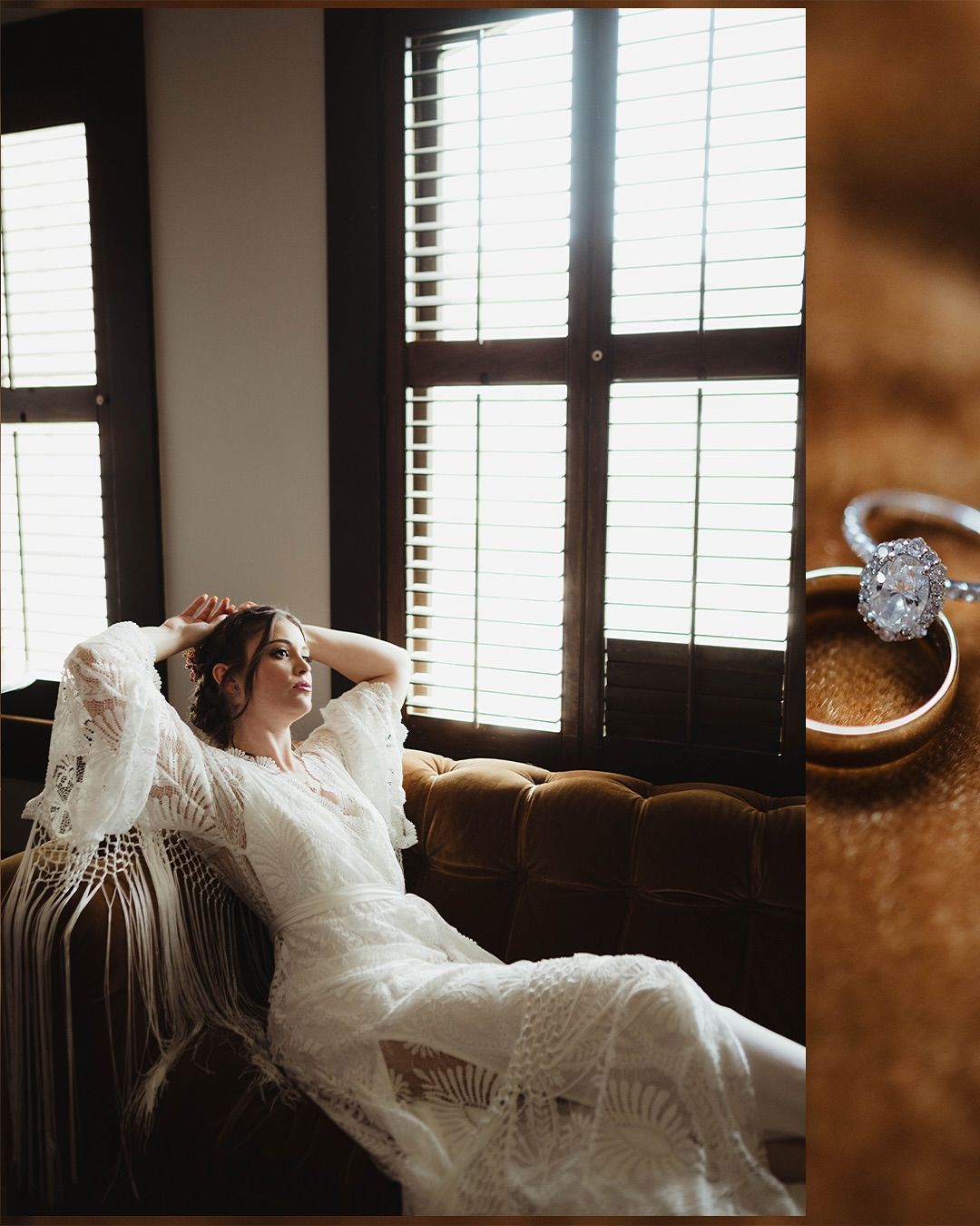 Julian and Caitlyn share a joyful moment during their disco-themed wedding at Ivy Hall