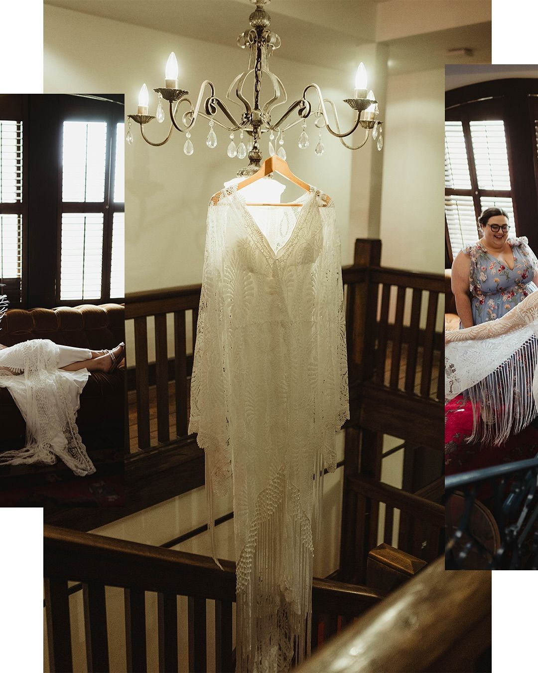 Close-up of Caitlyn’s Flutter Dress with boho styling