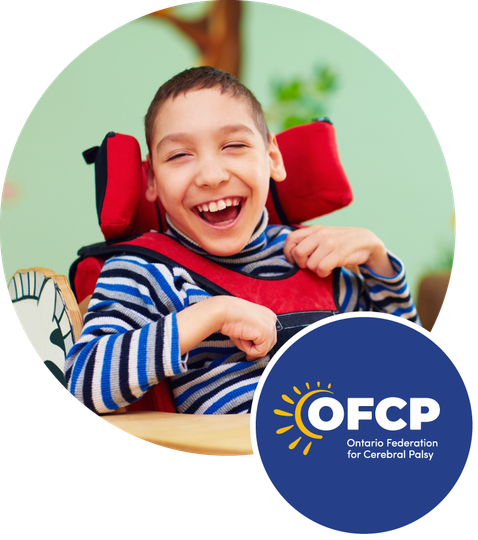 Boy with Cerebral Palsy smiling
