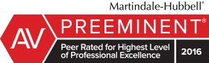 Martindale hubbell has been peer rated for highest level of professional excellence