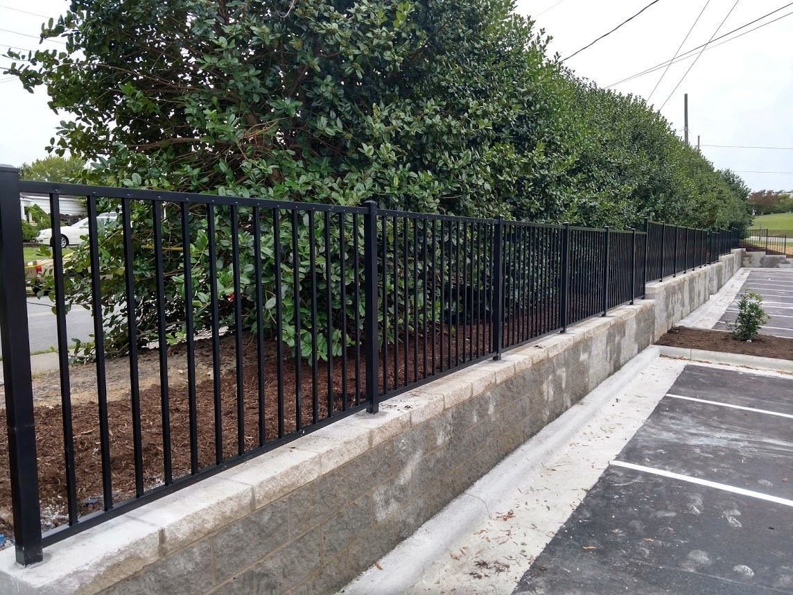 Aluminum Fence Surrounding Shrubs