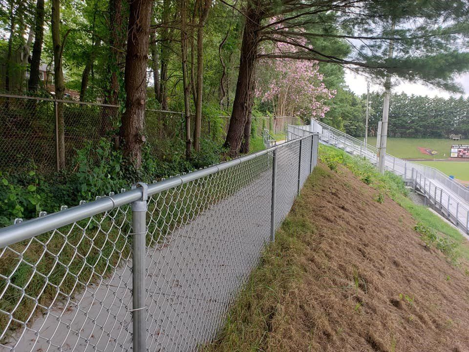 New Chain Link Fence in Local Park