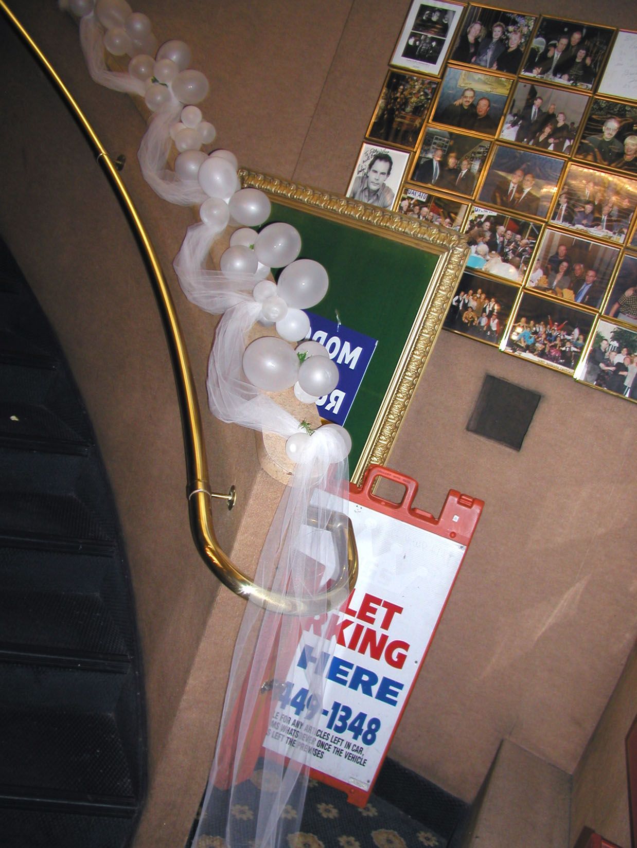 Stairwell with balloons, a 