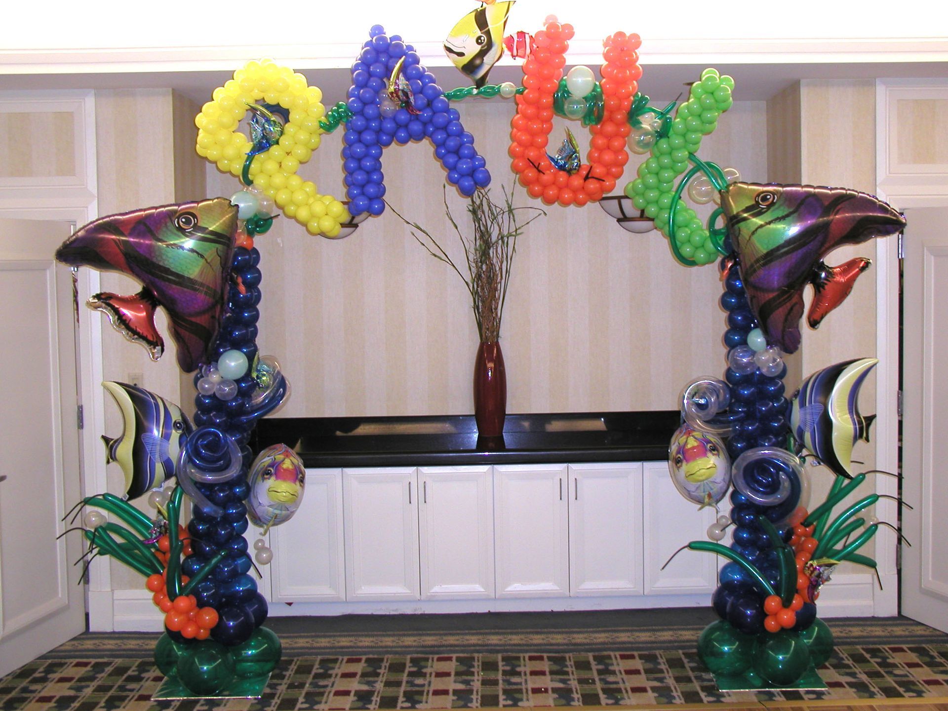 Balloon archway with 