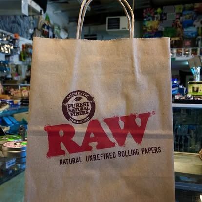 Brown paper bag with 