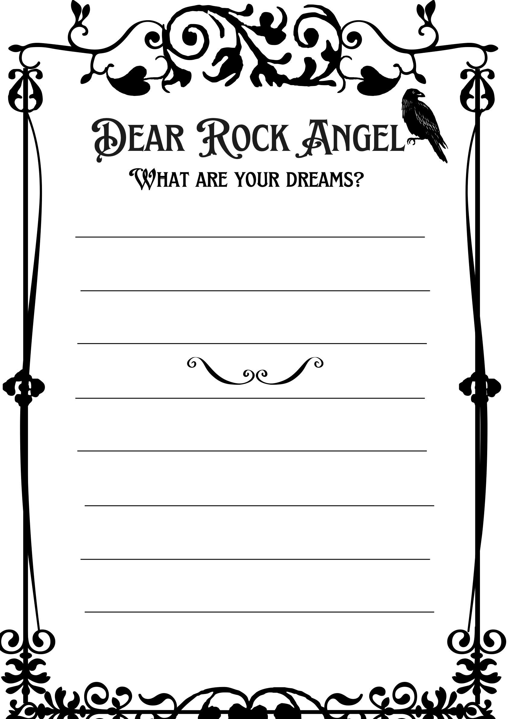 dear rock angel goal poster