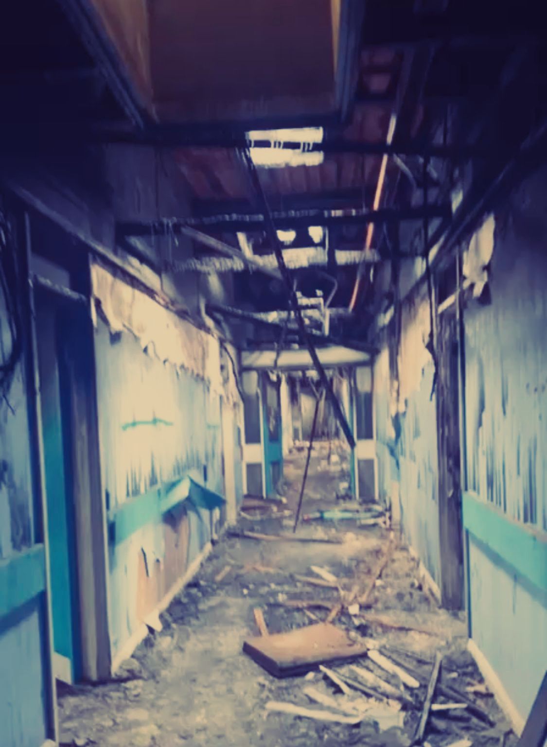 inside an abandoned college
