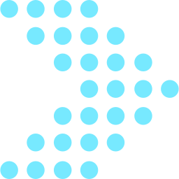 Light blue dots arranged in a downward diagonal, forming a directional arrow.