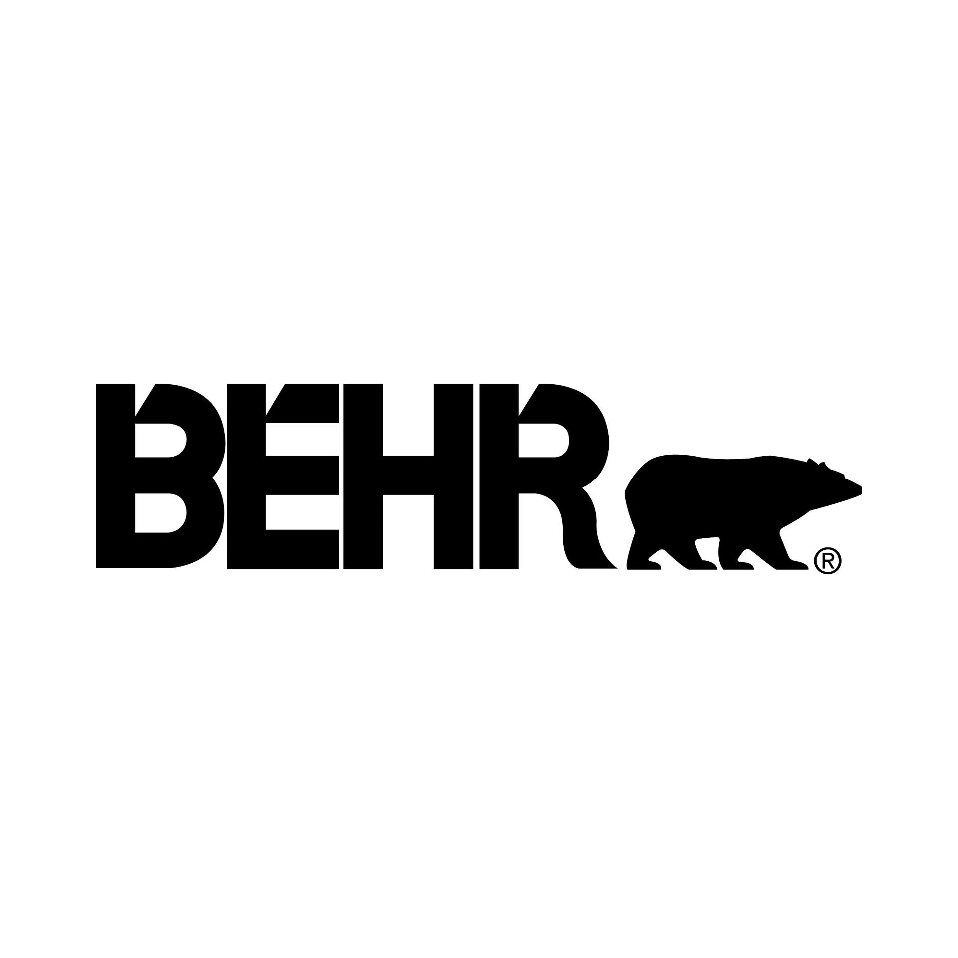 The behr logo has a silhouette of a bear on it.