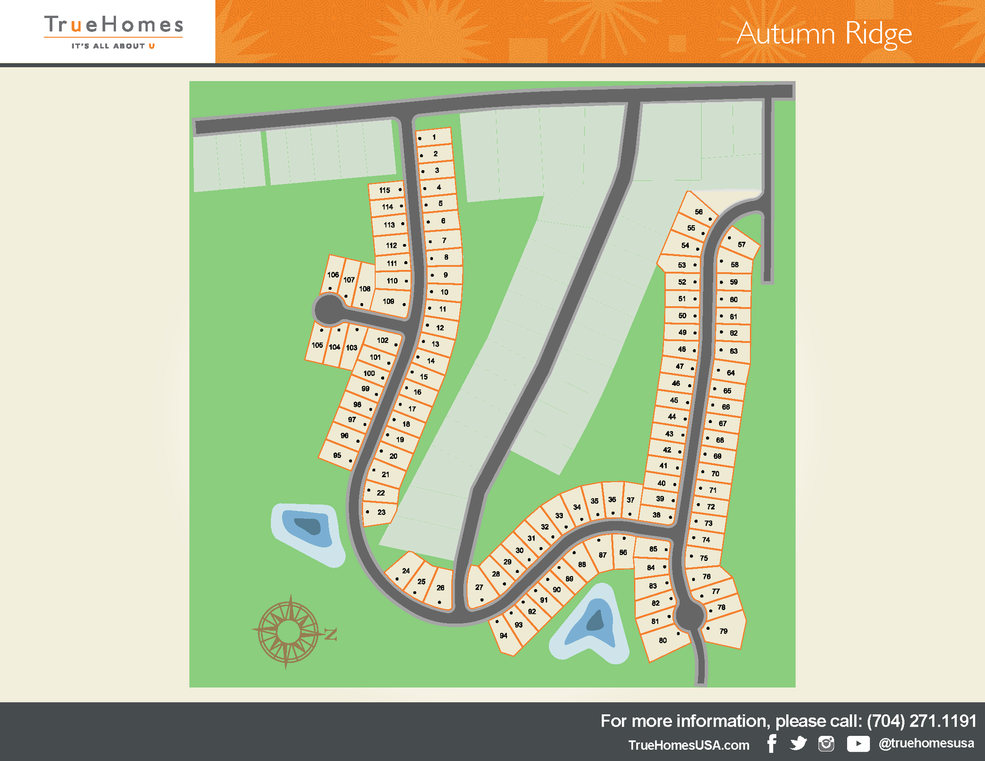 A map of a residential area called autumn ridge