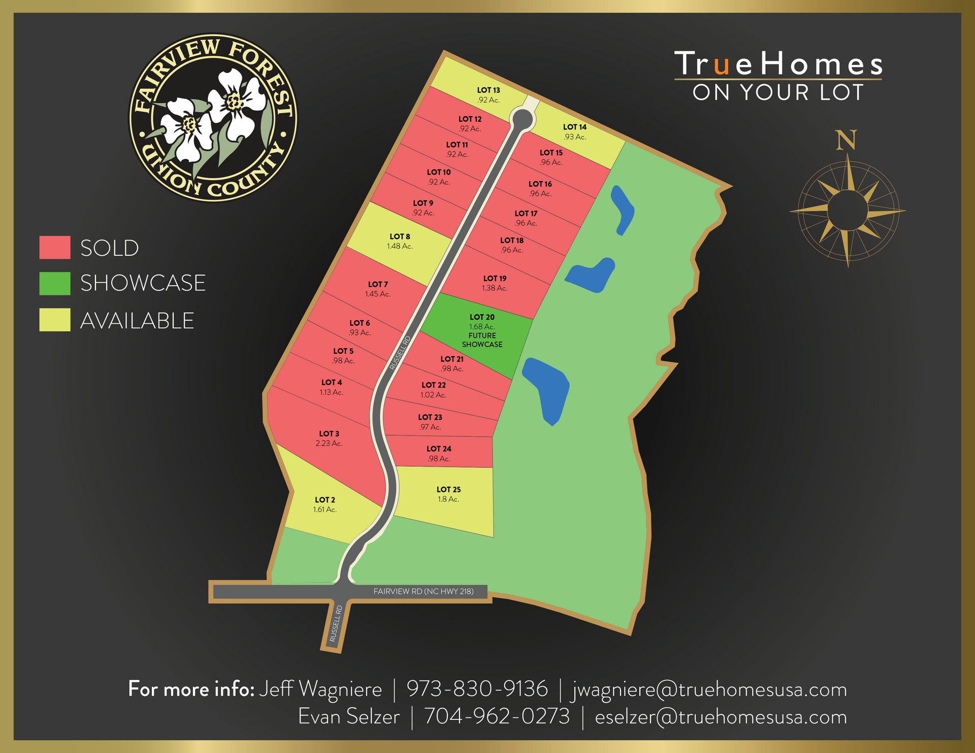 A map that says true homes on your lot