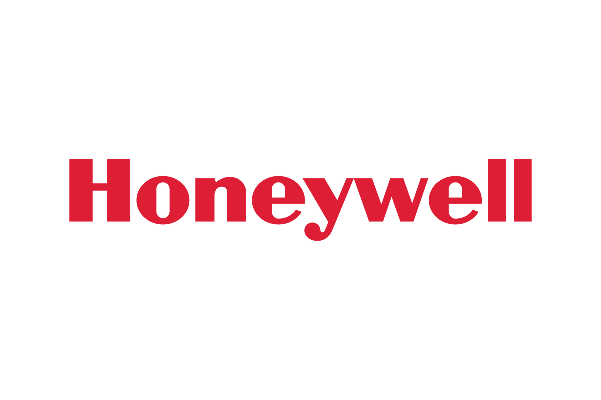 The honeywell logo is red on a white background.