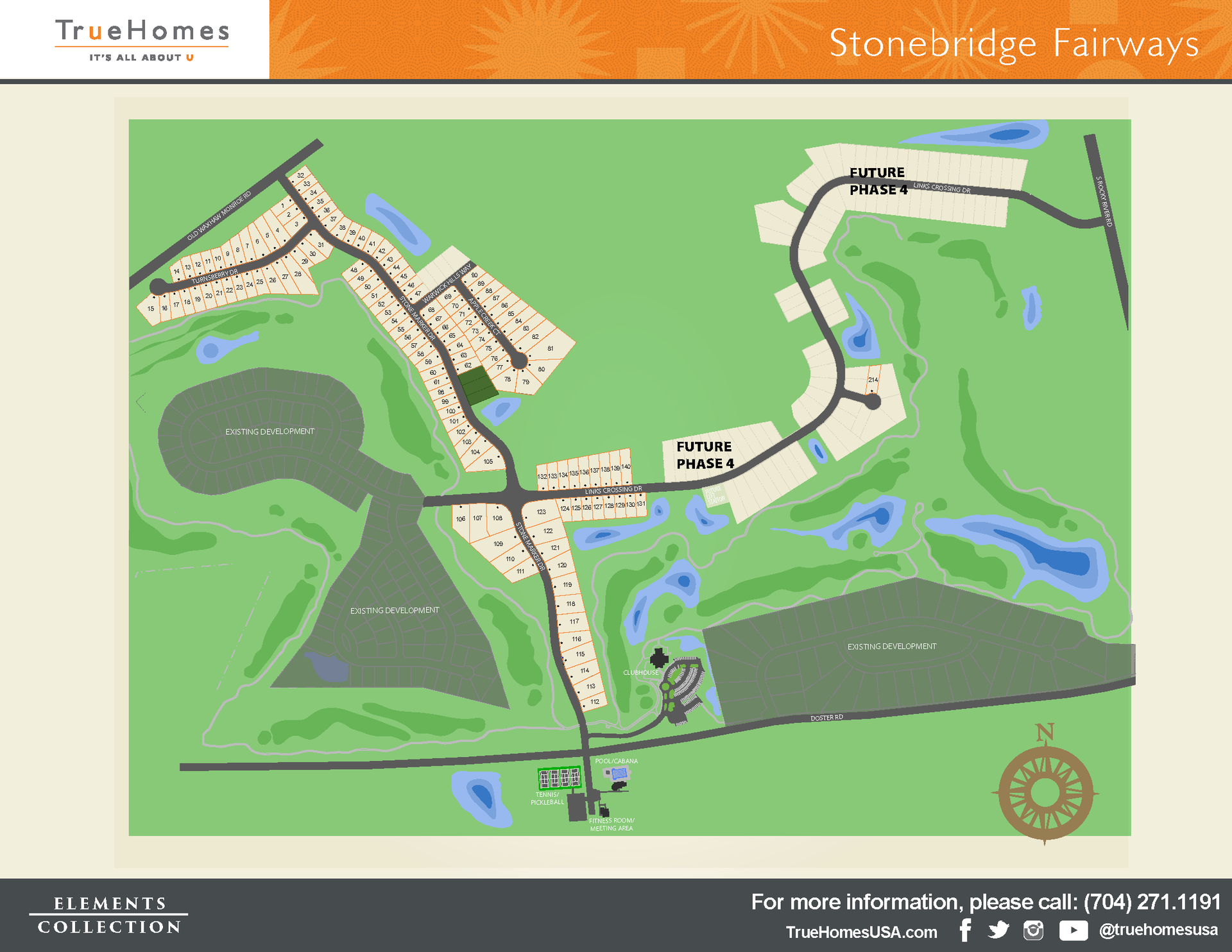 A map of a residential area called stonebridge fairway