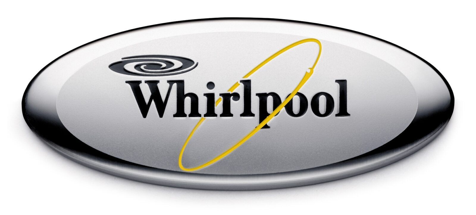 A whirlpool logo on a white background