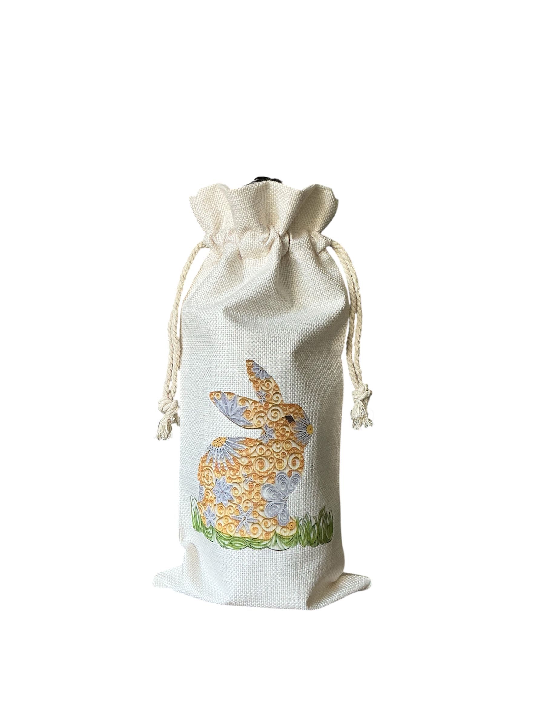 Yellow Bunny Wine Bag
