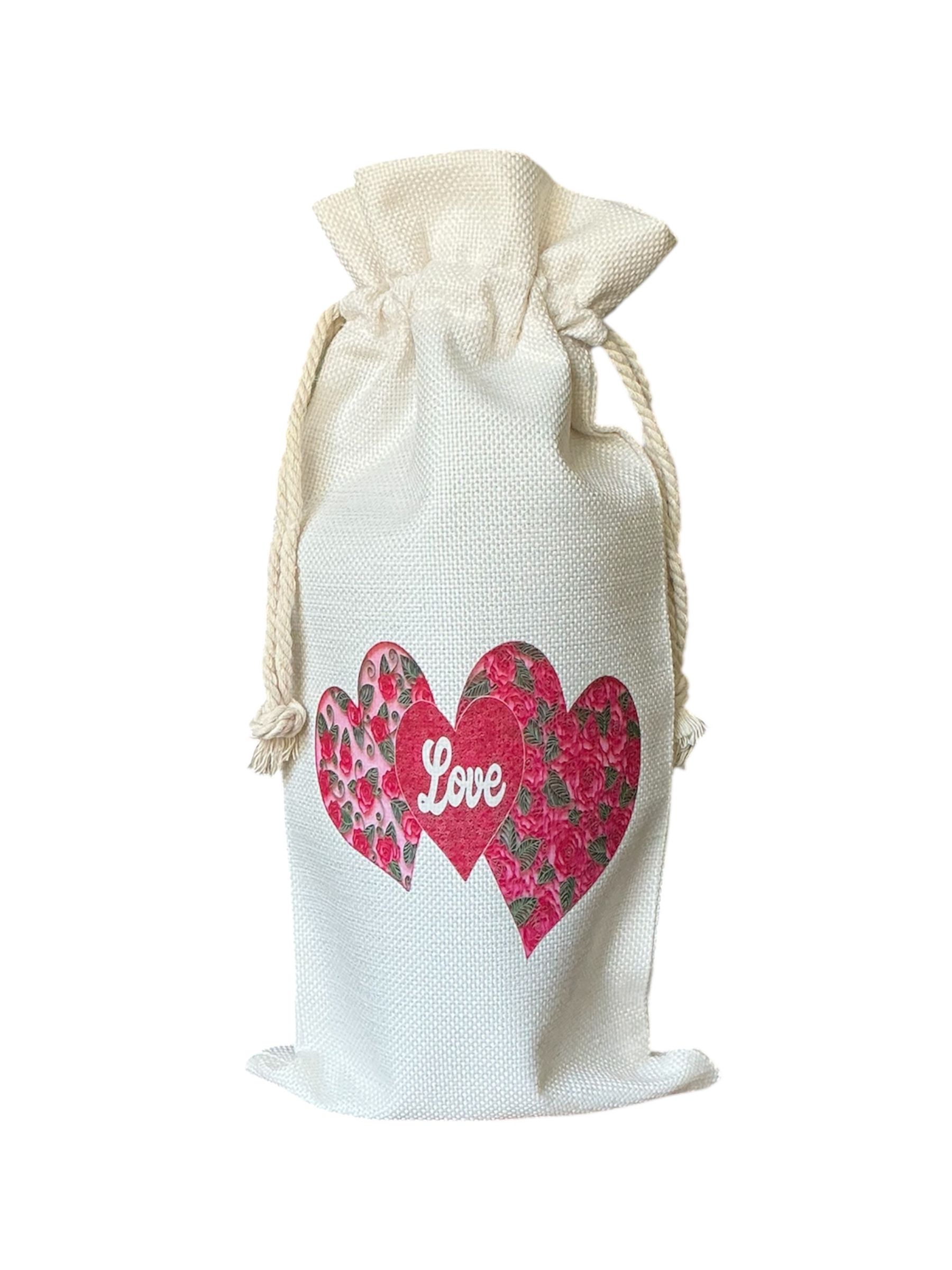 Love Hearts Wine Bag