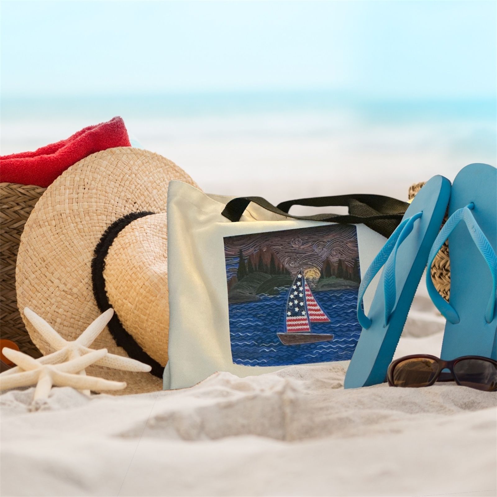 July 4th Sailboat Bag