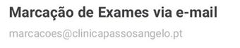 Marcação de Exames via e-mail directo