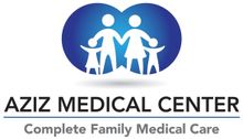 The logo for aziz medical center complete family medical care