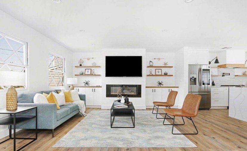 Luxury Living Room Simple Look — Orange County, CA — JL Construction & Remodeling