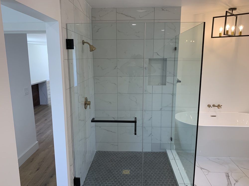 Glass Bathroom — Orange County, CA — JL Construction & Remodeling
