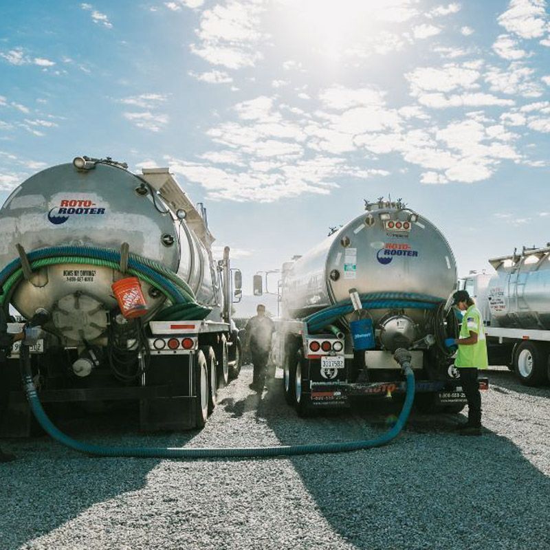 Two Tanker Trucks - Apple Valley, CA - Roto-Rooter Plumbers and Septic Service