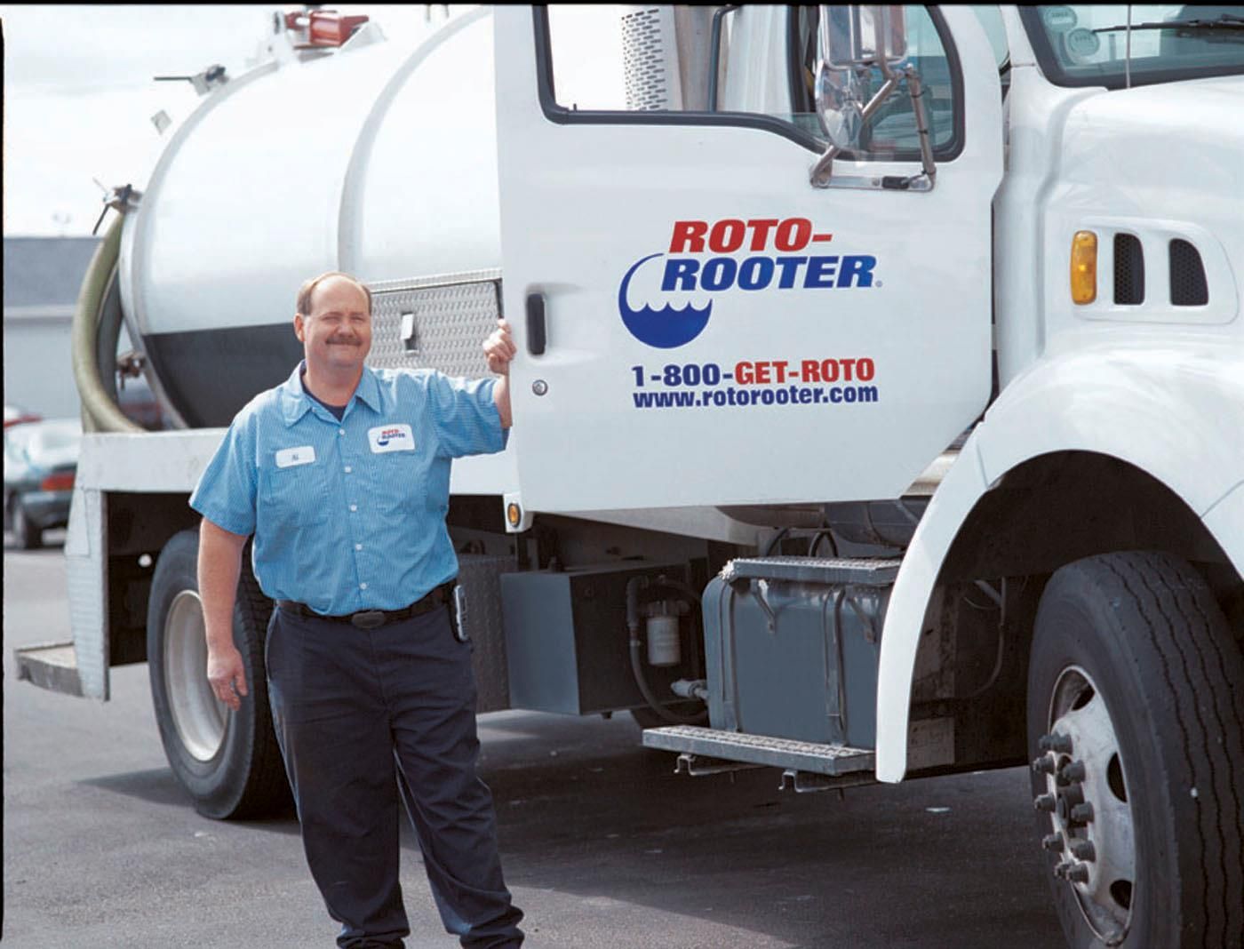 Tanker Truck in Front of a Building - Apple Valley, CA - Roto-Rooter Plumbers and Septic Service
