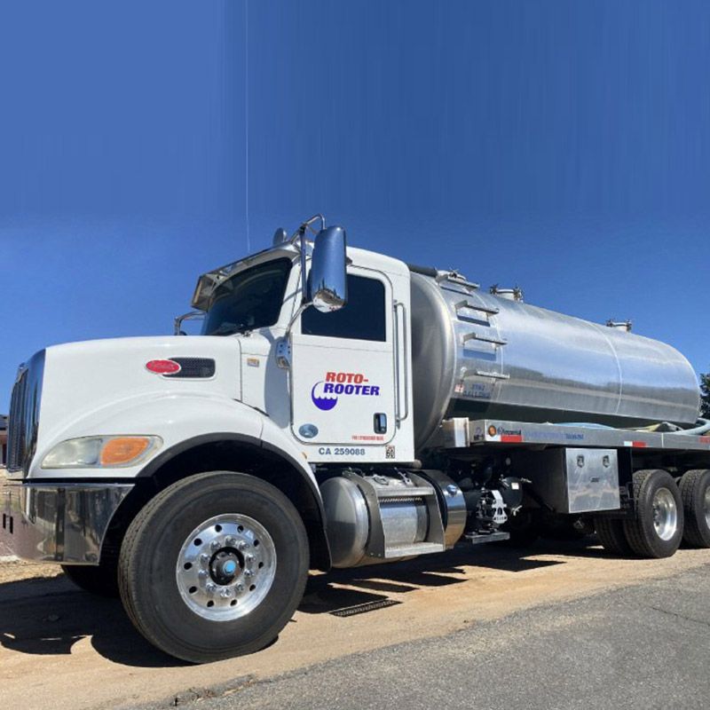 White Tanker Truck - Apple Valley, CA - Roto-Rooter Plumbers and Septic Service